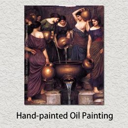 Wall Art Hand Painted The Danaides John William Waterhouse Canvas Oil Painting for Office Room Wall Decor Gift