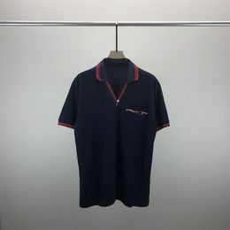2 mens polos t shirt fashion embroidery short sleeves tops turndown collar tee casual polo shirts M-3XL#129
