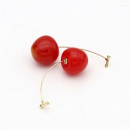 Dangle Earrings Women Fashion Summer Cute Red Cherry Fruit Party Jewelry Gift