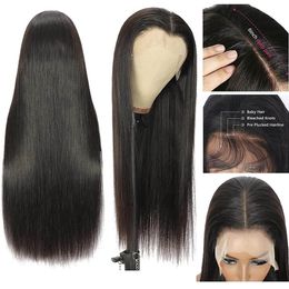 38Inch Bone Straight 13x6 HD Lace Frontal Wig 100% Human Hair Wigs Brazilian Straight 13x4 Lace Front Wig PrePlucked
