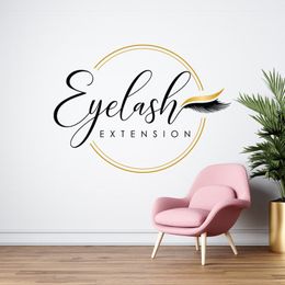 Eyelashes and Eyebrows Wall Decal Lashes and Brows Window Sticker Lashes Extensions Wall Decal Eyes Beauty Salon Wall Art 2431