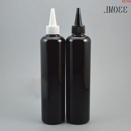 (20pcs/lot)330ml black pointed mouth top cap plastic bottle containers, DIY painting empty bottles jam bottlegood qty Bkxgp