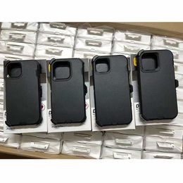 Defender Original Armor Heavy Duty Shockproof Holster Transparent Clear Silicone For Iphone 14 13 12 Pro Max X 7 8