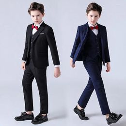 Ethnic Clothing Flower Boys Wedding Party Suit Gentleman Formal Pography Dress Kids Tuxedo Outfits Children Performance Costume