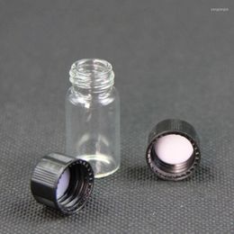 Storage Bottles 1Pcs 3ml/5ml Glass Clear Amber Small Brown Sample Vials Laboratory Powder Reagent Bottle Containers Screw Lids