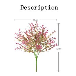 Dried Flowers piece of a variety water plants eucalyptus plastic artificial green grass flower wedding DIY home dec