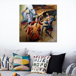 Abstract Canvas Art Concert Handcrafted Oil Painting Modern Decor for Studio Apartment