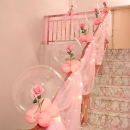 Party Decoration Armrest Decorative Cloth Wedding Room Set Yarn Curtain Balloon Pull Flower Scene