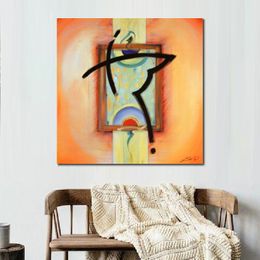 Abstract Canvas Art Beyond Square Painting Handmade Modern Decor for Kitchen