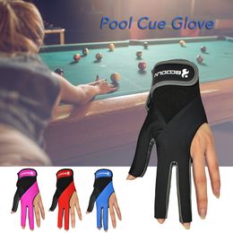 Sports Gloves 1 PCS Pool Cue Billiard Three Cut Left Hands Accessories for Unisex Women and Men 230612