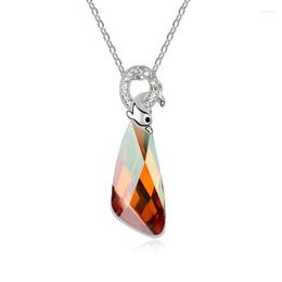 Pendant Necklaces NL-00467 Austrian Crystal Dolphin Necklace For Women Luxury Non Fading Silver Plated Summer Jewellery Birthday Gift Wife