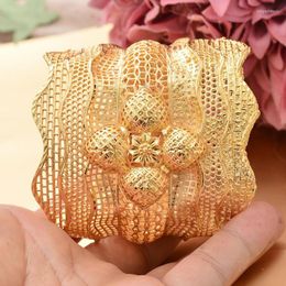 Bangle Big Dubai Gold Colour Bangles For Women Plated African Bracelets Charm Wedding Ethiopian Arabic Hand Jewellery
