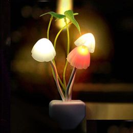 Other Household Sundries Mushroom Night Light Sensor Lamp Fungus Led Lotus Leaf Lantern Magic Coloured Bedroom Lights Drop Delivery H Dhwiy