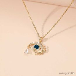 Pendant Necklaces European and American Eyes Tears Crystal Zircon Necklace for Women Romantic Fashion Banquet Party Wedding Jewelry R230612