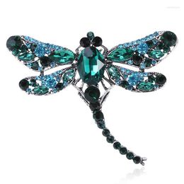 Brooches Crystal Rhinestone Dragonfly For Women Large Insect Brooch Pin Fashion Dress Coat Accessories Jewellery