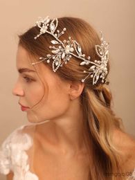 Wedding Hair Jewellery Silver Handmade Bridal Head Trendy Lady Hairpieces Wending Headband Rhinestone R230612