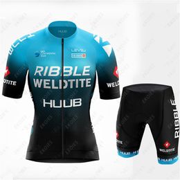 Cycling Jersey Sets HUUB Women Cycling Jersey Set Summer Anti-UV Bicycle Cycling Clothing Short Sleeves Bike Clothes Maillot Ropa Ciclismo 230612