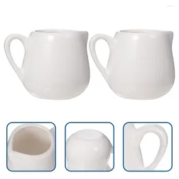 Dinnerware Sets Sauce Spoon Kitchen Container Creative Milk Jug Mini Coffee Creamer Ceramic Handle