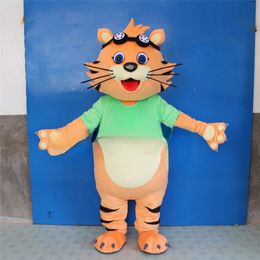 Adult Size Xmas Clothing Custom Tiger Cartoon Doll Costume Animal Cartoon Plush Costume Walking Doll Headset Mascot Halloween Set Party Costume