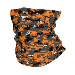 Scarves Orange Camouflage Bandana Neck Gaiter Printed Camo Military Wrap Scarf Headband Running For Men Women Adult All Season