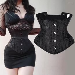 Bustiers & Corsets Sexy Corset For Women Steampunk Floral Slimming Sheath Cincher Plus Size Gothic Steel Boned Waist Trainer Top Bustier