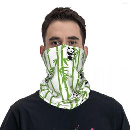 Scarves Cute Baby Panda Bamboo Bandana Neck Cover Printed Mask Scarf Multifunctional Face Hiking Unisex Adult Windproof