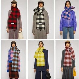 Wool scarf new rainbow grid fringed shawl for male and female New Fashion Plaid Thick Brand Shawls and Scarves for Women265p