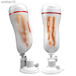 Hot Sale Electric Hands-free Adult Sex Toys Tool for Men Male Clear Masturbator Aircraft Cup Vulva Realistic Vagina Masturbation L230518