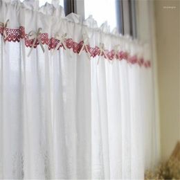 Curtain Quality Pastoral Lace Bowknot Coffee Closet Shades Kitchen Short Small Drapes Blinds Purdanh Valance Gift