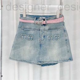 Plusowe spodnie dla kobiet projektantki mody mody dżinsowe spódnice z projektantami pasów letni projekt listu krótkie spodnie dla kobiety zbox