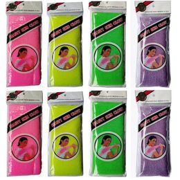 Scrubbers 10pcs/lot High Quality Nylon Exfoliating Massage towel Beauty Skin Bath Shower Wash Cloth Towel Back Scrub Novelty Multi Colors