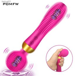 18 Speeds Powerful AV Magic Wand Vibrator Sex Toys for Women G Spot Clitoris Stimulator Dildo Dual Motors Toys for Muscle Adults L230518