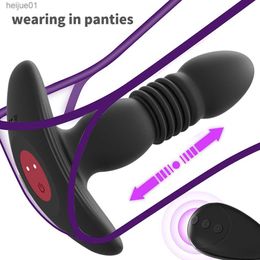 10 Frequency Powerful Male Stretch Vibrator Wireless Remote Control Anal Plug Female Anal Dildo Orgasm Sex Toys Couples L230518