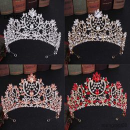 Wedding Hair Jewellery Tiaras Bridal for Bride Gold Rhinestone Crowns Headband DecorationPT R230612