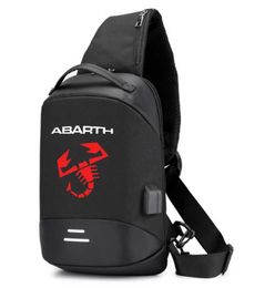 Backpack 2022 NEW Men Shoulder ABARTH Icar Hiking Backpack Nylon Outdoor Camping Trekking Chest Sling Bag J230517