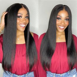 Straight Wig HD Lace Frontal Human Hair Wig Transparent 13x4 Lace Front Wig Brazilian Straight 32 Inches Closure Wig