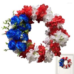 Decorative Flowers Used To Decorate Patriotic Independence Day Wreaths 4th Of July Memorial Veterans Gate Doors And Windows