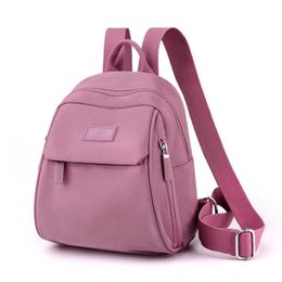 Backpack Mini Women Backpacks Antitheft Waterproof Nylon Small Bagpack Office Lady Multipocketed Shoulder Rucksack Travel Storage Bag J230517