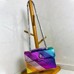 2023 new Kurt Geiger leather rainbow bag toiletry fashion luxury Designer Cross Body Totes Clutch bag Womens mens handbags pochette chain weekend lady Shoulder Bags