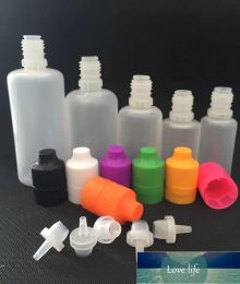 Quality Colourful Plastic Bottles 3ml 5ml 10ml 15ml 20ml 30ml 50ml 60ml 100ml 120ml Dropper Bottles with Long Thin Tips Tamper Caps