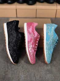 High Latest Women Shoes Quality Silver Spring Sneakers Chic Sequins Casual Sports Shoe non-slip Rubber Outsole Size 35-43 026