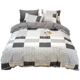 Bedding sets Nordic Style Simple Pure Cotton FourPiece Cotton Spring and Autumn Bed Sheet Quilt Cover Bedding Dormitory ThreePiece Set Z0612
