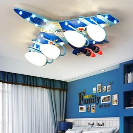 Chandeliers Led Art Chandelier Children's Room Pendant Lamp Ceiling Light Bluetooth Aeroplane Living Decoration Salon Bedroom Decor
