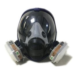 Cycling Caps Nes Atyle 2 In 1 Function 6800 Full Face Respirator Silicone Gas Facepiece Spraying Painting249U