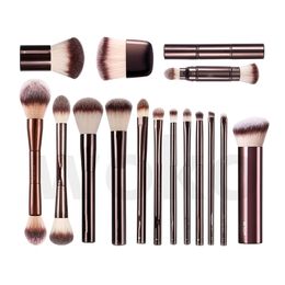 Makeup Tools HOURGLASS Brushes Blush Powder Foundation Contour Eye Shadow Concealer EyeLiner Smudger Metal Handle 230612