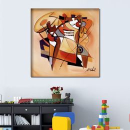 Colorful Abstract Music Painting on Canvas Hot and Sassy Art Unique Handcrafted Artwork Home Decor