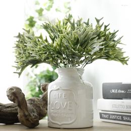 Decorative Flowers 6pcs/lot Soft Glue Staghorn Fern Branch For DIY Floral Arrangement Materials Home Wedding Decor Fake