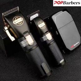 Hair Trimmer Pop Barbers Black Golden P800 P700 P600 Kit Clipper for Men Professional Finishing Cutting Hine