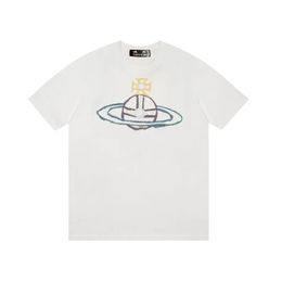 DUYOU Men's Spray Orb T-Shirt Vivienne West wood T-shirt Brand Clothing Men Women Summer T Shirt with Letters Cotton Jersey High Quality Tops 78175