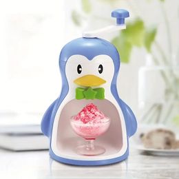 1pc Manual Ice Shaver, Food Grade Kawaii Pengiun Shaped Manual Snow Cone Maker, Portable Shaped Safe For Living Room Home Manual Shaved Ice Machine, Ice Crusher